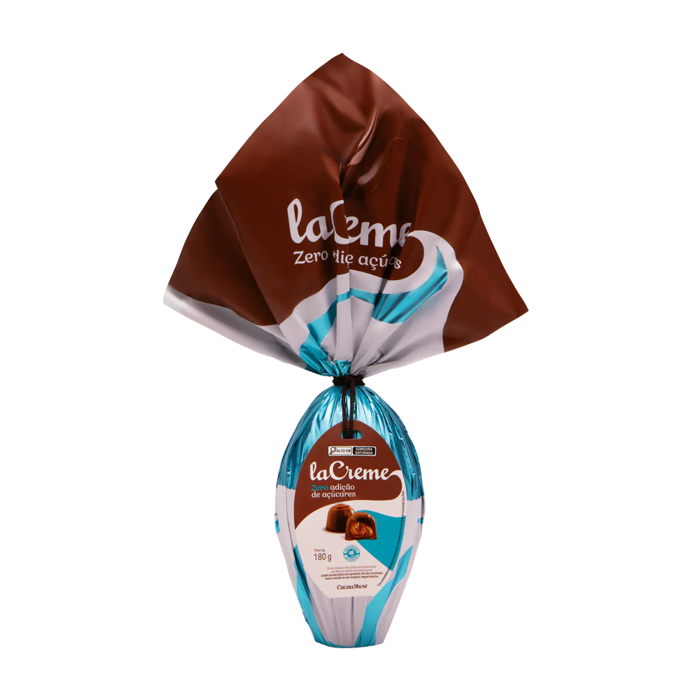 Ovo de Páscoa laCreme ao Leite Zero Adição de Açúcar 180g