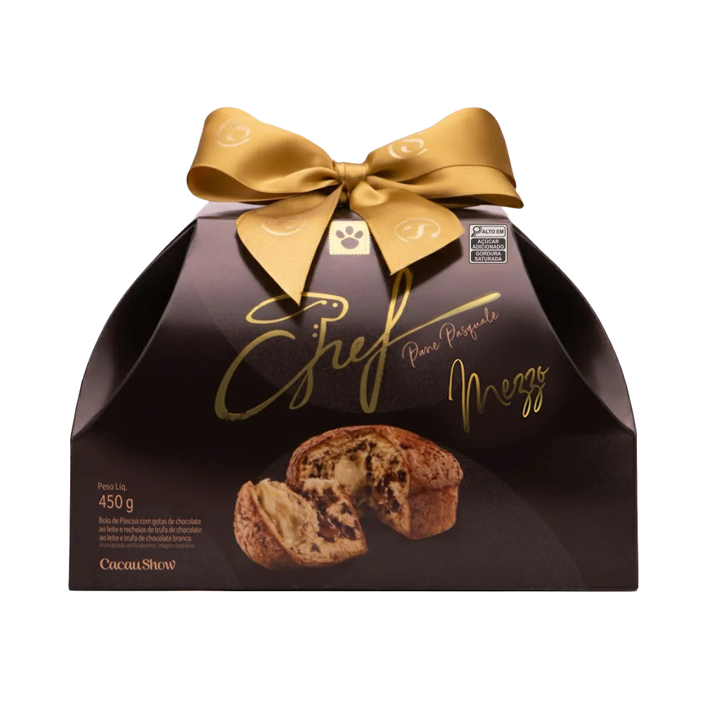 Bolo de Páscoa do Chef Mezzo ao Leite e Branco 450g