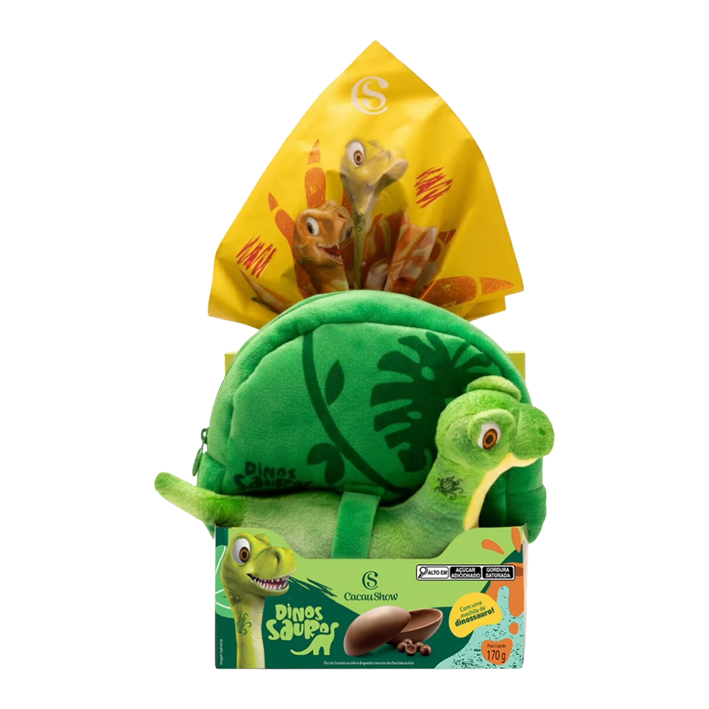 Ovo de Páscoa ao Leite Mochila Dino 170g