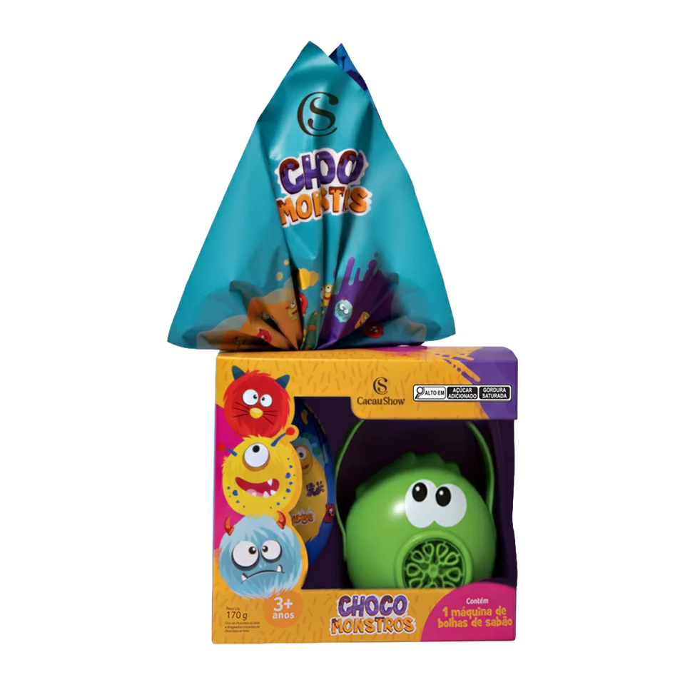 Ovo de Páscoa ao Leite Chocomonstros Bolha de Sabão Ludovico 170g