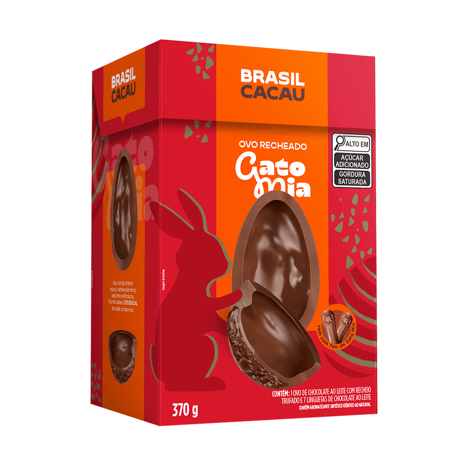 Ovo de Páscoa Recheado Trufado Gato Mia 410g